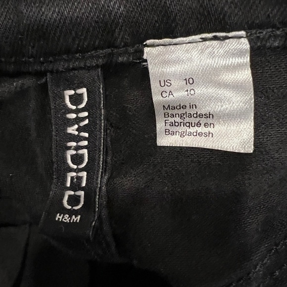 H&M DIVIDED Black Skinny Ankle Jeans Size 10 Women’s - Picture 2 of 6